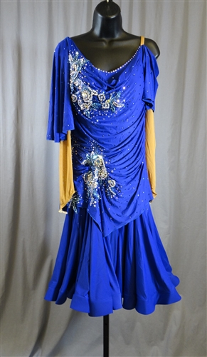 Elegant Royal Blue Latin Dress