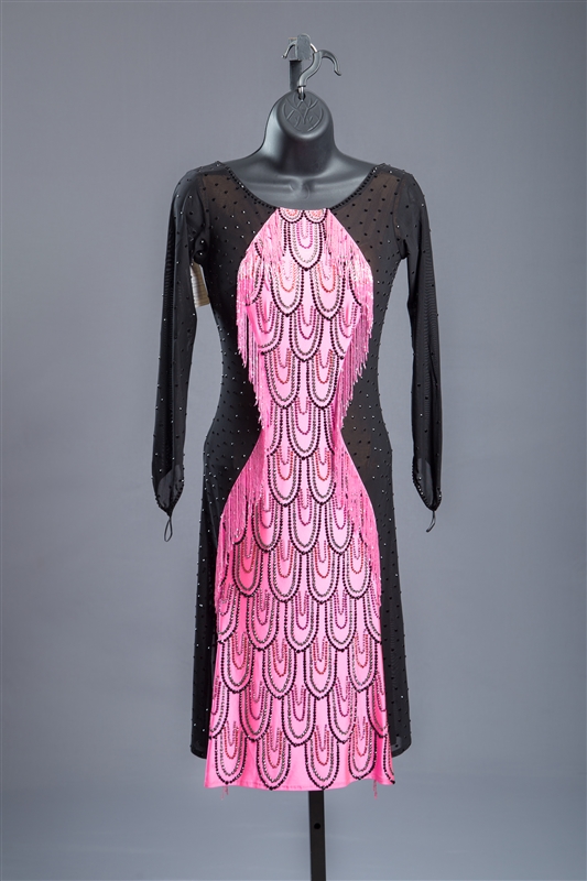Elegant & Fun Pink & Black Latin Dress