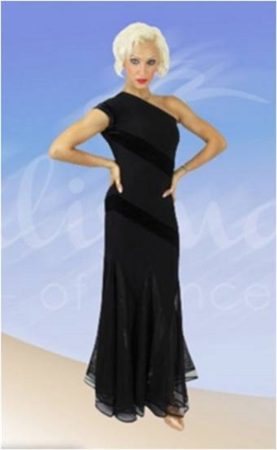 Elegant Off Shoulder Ballroom Dance Dress
