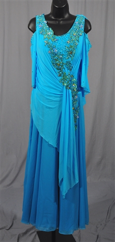 Elegant Aqua Ballroom Dress