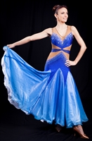 Elegant & Sexy Blue & White  Ballroom Dress