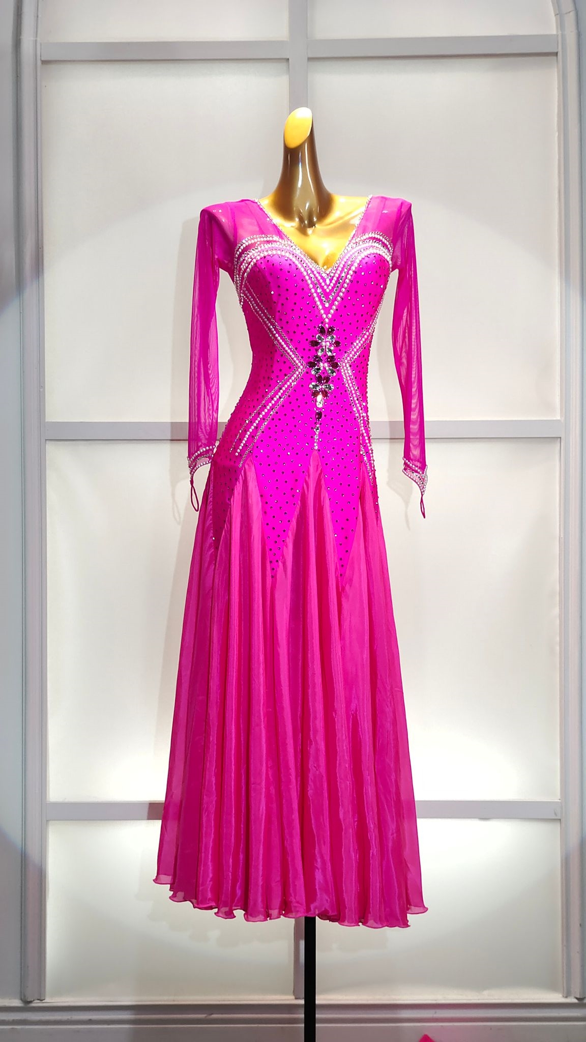 Elegant and Fun Pink Beaded Dress