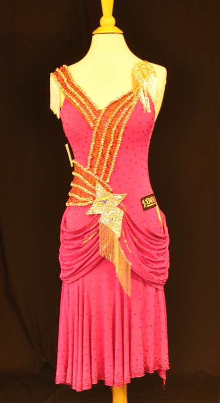 Pink Fun Ruffle Latin Dress