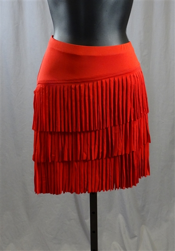 Cloth Fringe Latin Skirt with Built-in Under Pants