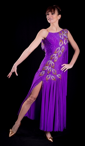 Sexy & Elegant Hot Magenta Ballroom Dress