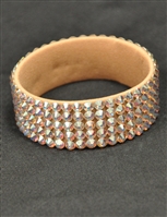 5-rows 20ss Swarovski Crystal AB Bangle Bracelet