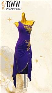 Sexy Purple Latin Dress