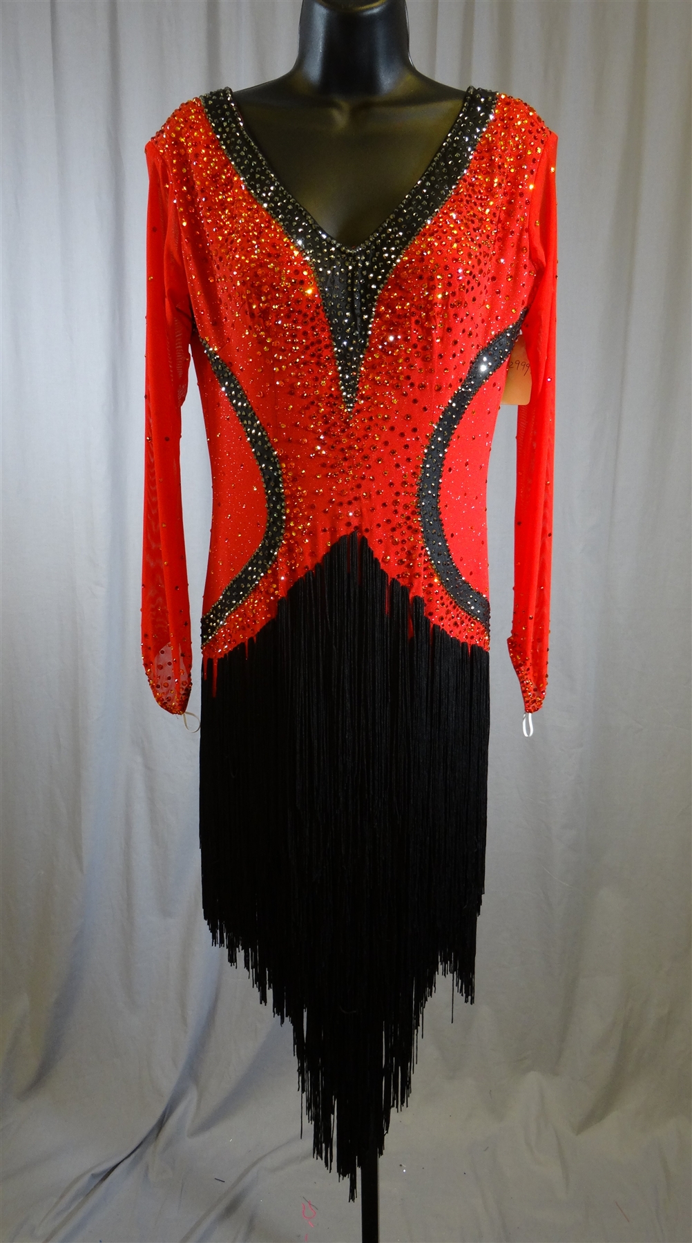 Elegant & Fun Red & Black Latin Dress