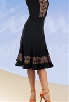 Black Lace Latin Skirt