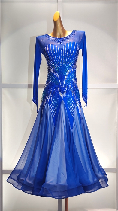 Elegant and Fun Blue Beaded Dress