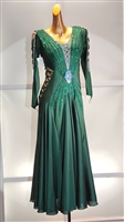 Elegant and Fun Castle Green Beaded Dress