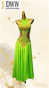 Elegant Sexy Lime Green Ballroom Smooth Dress
