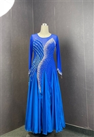 Elegant Fun Blue Beaded  Dress