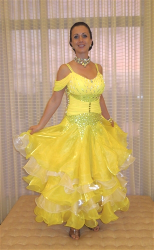 Princess Belle Yellow Korean Yarn Ballroom Dress