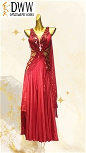 Elegant Sexy Red Ballroom Smooth Dress